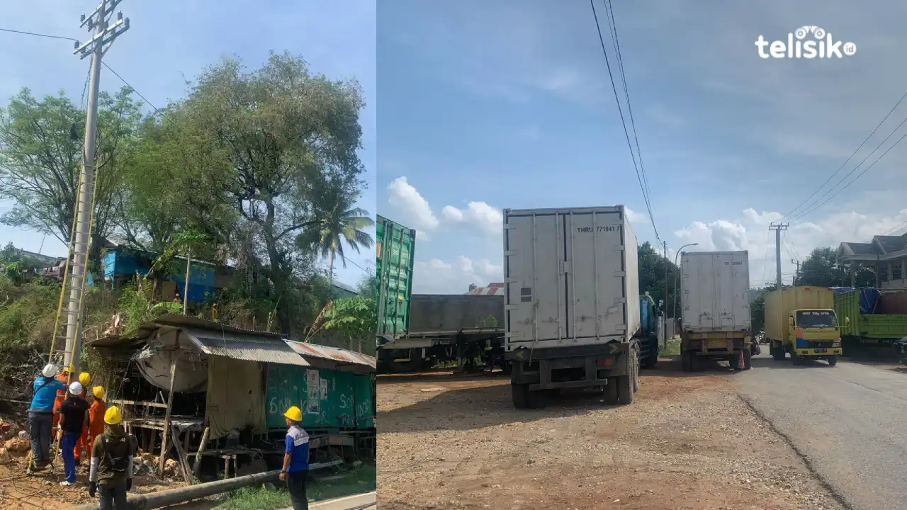 5 Tiang Listrik Tumbang di Kota Baubau, Akses Lintas Daerah Terhambat