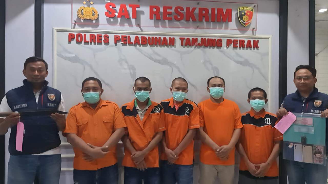 Beroperasi Sekitar Pelabuhan Perak Surabaya, Komplotan Begal Mobil Ditangkap Polisi