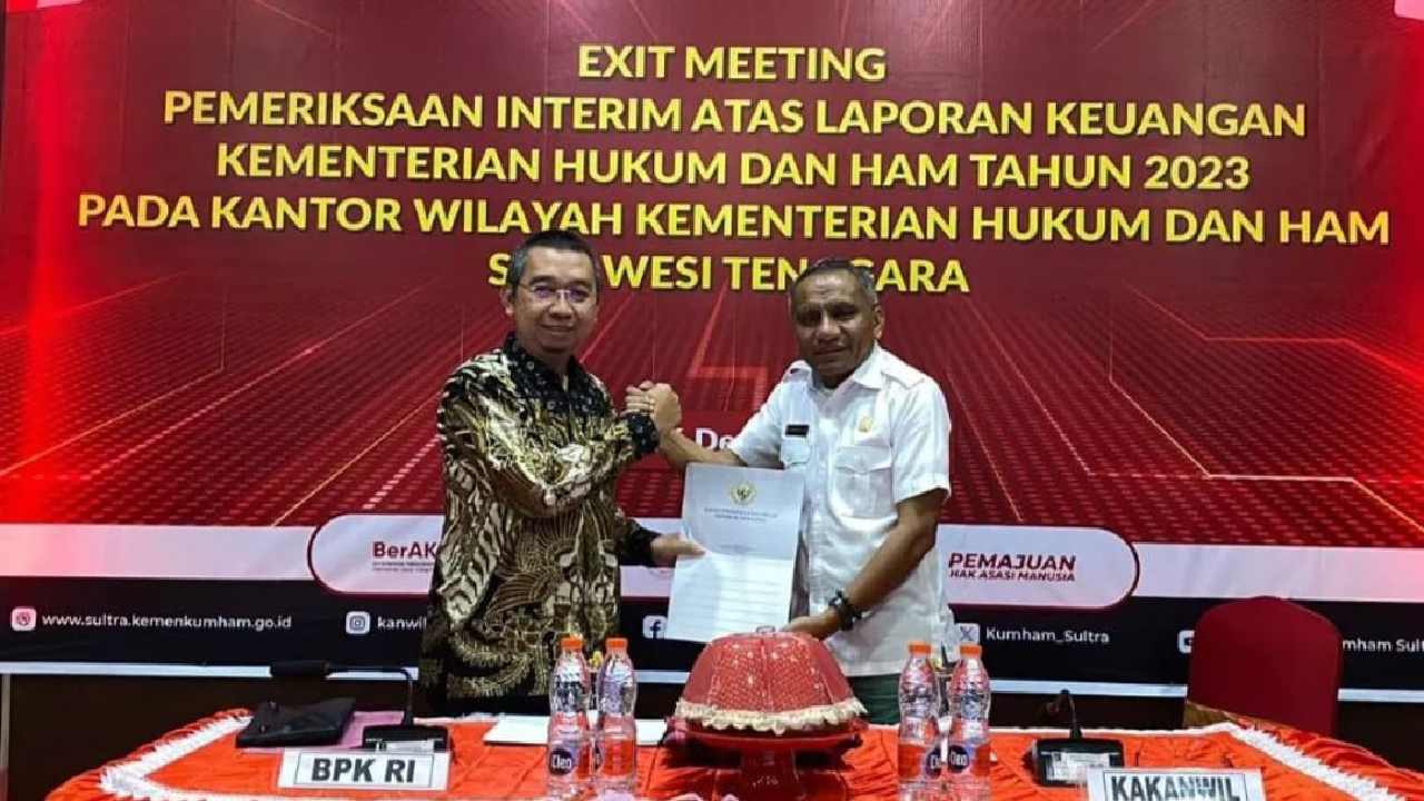 Kanwil Kemenkumham Sulawesi Tenggara dan BPK RI Bersinergi untuk Peningkatan Transparansi Keuangan Negara
