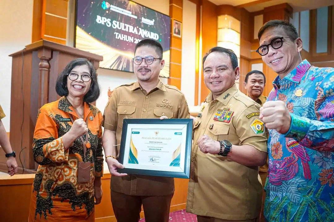Sukseskan Sensus Pertanian, Pemkab Kolaka Timur Diganjar Penghargaan