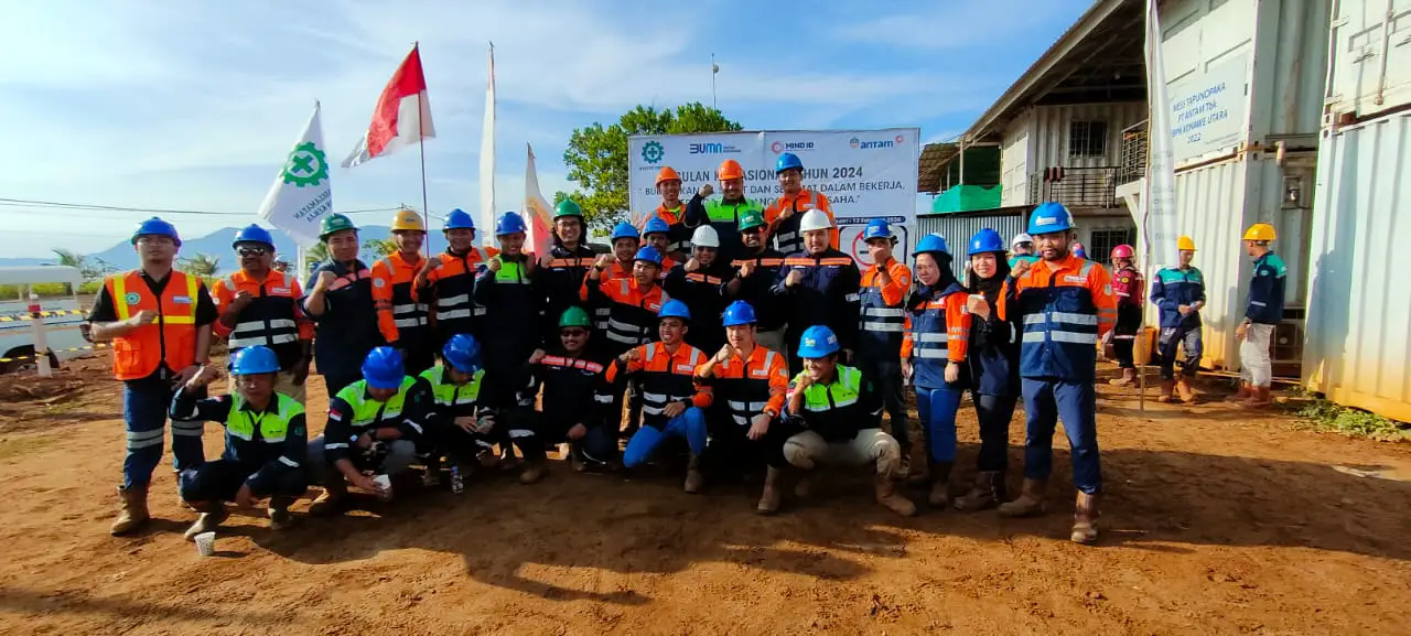 PT Antam UBPN Konawe Rayakan Bulan K3 Nasional 2024, Momen Improvement Kecelakaan Tambang