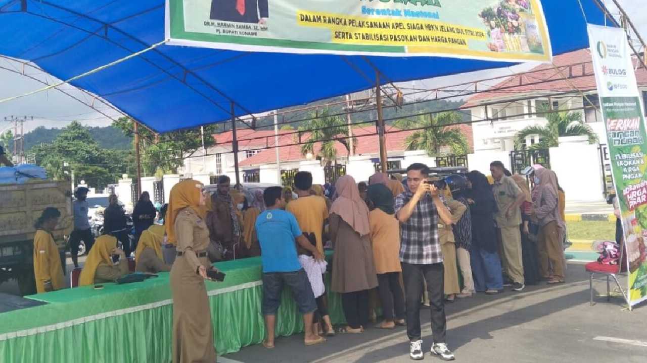 Pemda Konawe Tekan Inflasi dengan Pelaksanaan Pasar Murah