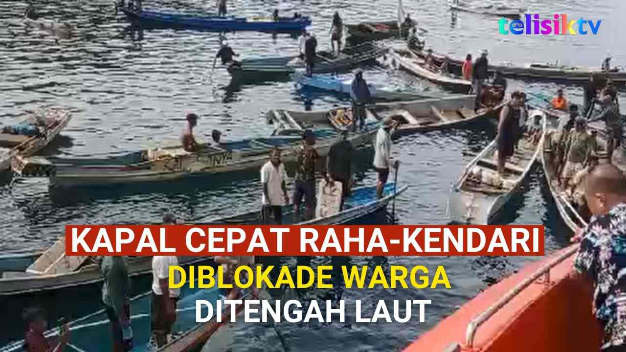 Video: Sering Ciptakan Ombak Besar Kapal Cepat Raha-Kendari Diblokade Warga di Tengah Laut