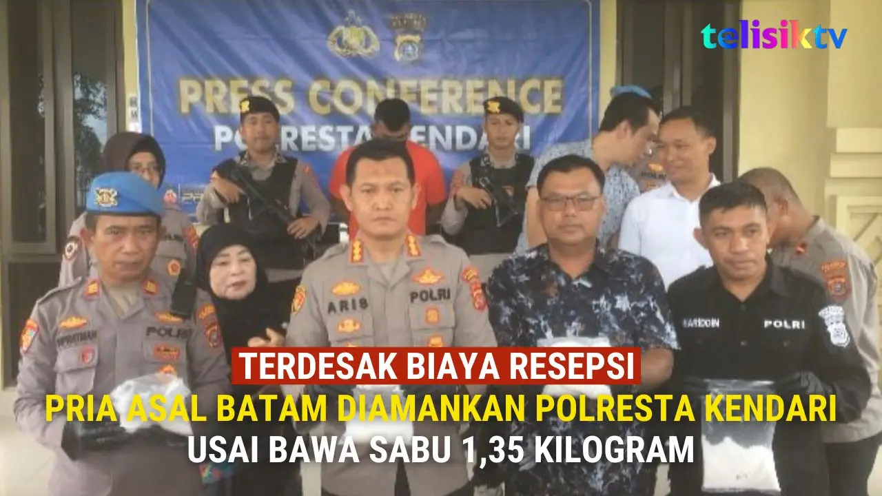 TELISIKTV: Terdesak Biaya Resepsi, Pria Asal Batam Diamankan Polresta Kendari Usai Bawa Sabu 1,35 Kilogram