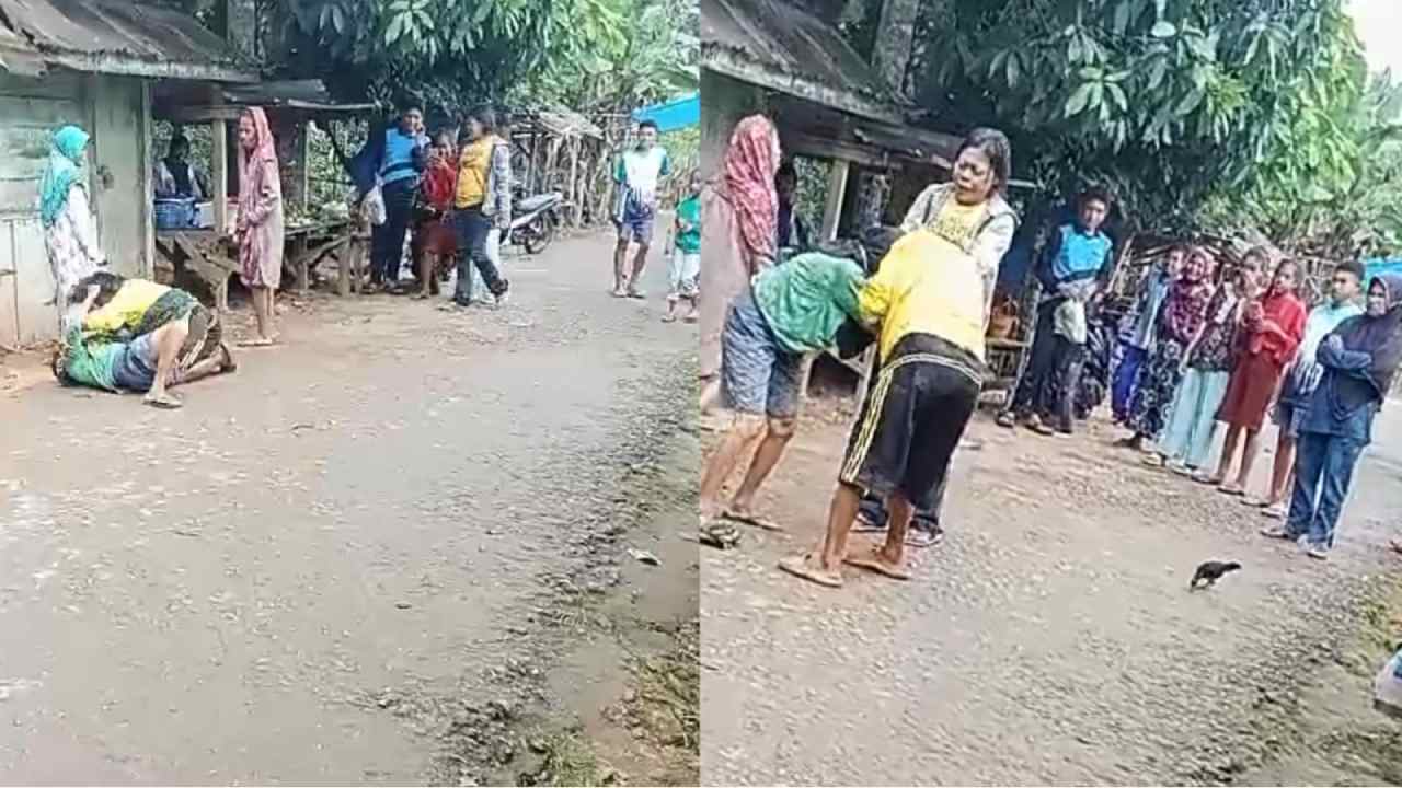 Viral, Dua Emak-Emak di Muna Baku Hantam Diduga Omong Politik