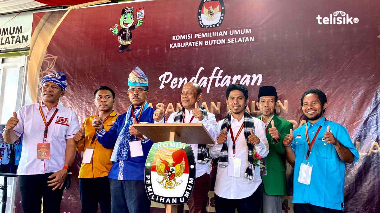 Ribuan Pendukung Antar Aliadi - Rusyamin Daftar ke KPU Buton Selatan