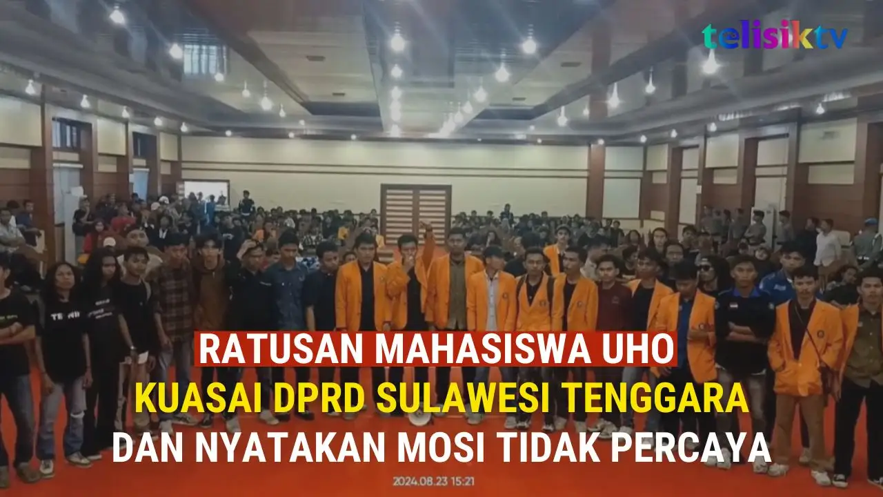 TELISIKTV: Ratusan Mahasiswa UHO Kuasai DPRD Sulawesi Tenggara dan Nyatakan Mosi Tidak Percaya
