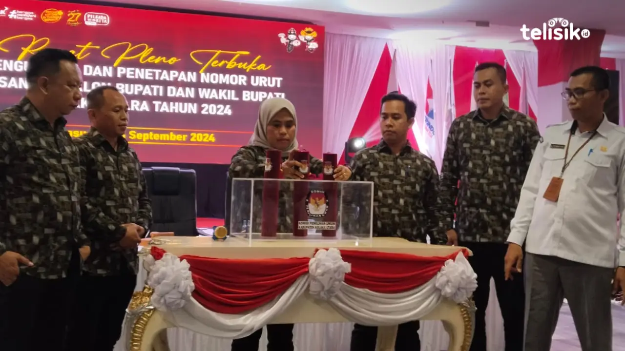 KPU Tetapkan Nomor Urut Tiga Paslon Bupati - Wakil Bupati Kolaka Utara Pilkada 2024