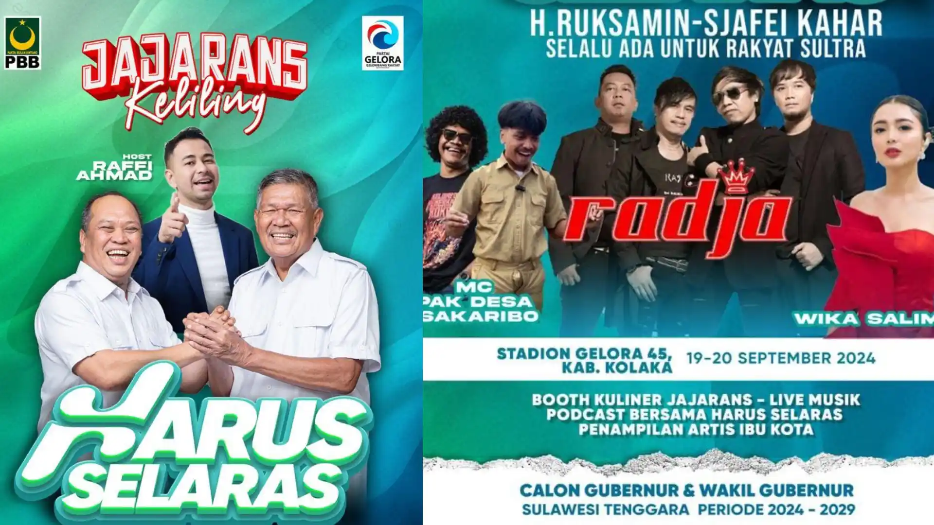 Ruksamin-Sjafei Hadirkan Radja Band dan Raffi Ahmad Hibur Warga Kolaka