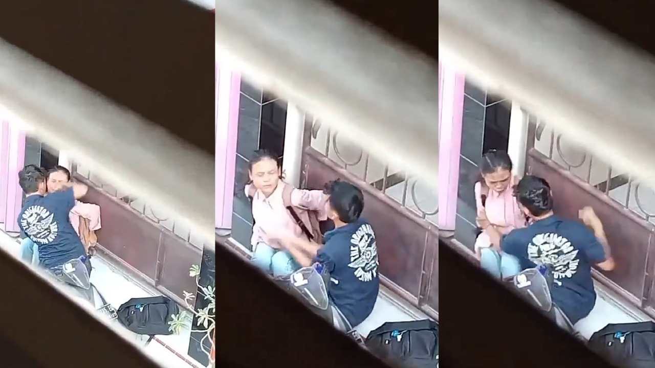 Viral, Mahasiswa Pukul Wajah Pacar dari Atas Motor hingga Kerudung Dilepas