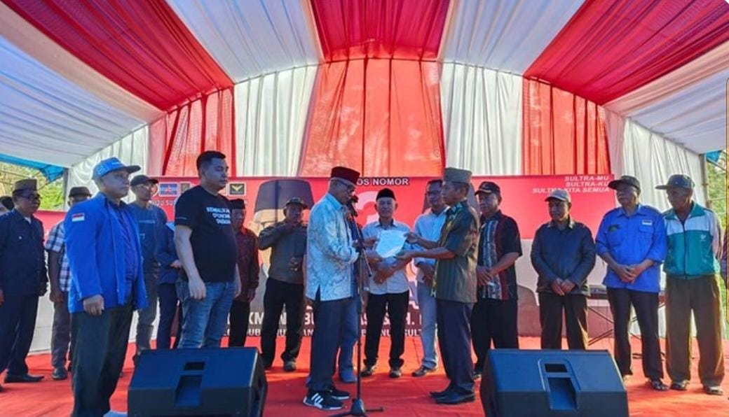 Kampanye Dialog di Kecamatan Angata Konawe Selatan, Lukman Abunawas Disambut Ribuan Pendukung