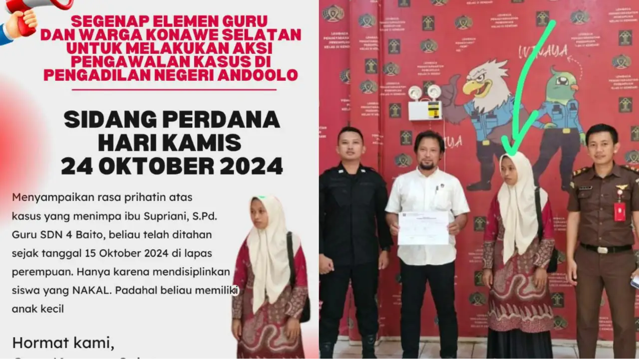 Penahanan Guru Honorer di Konawe Selatan Picu Aksi Mogok Belajar Siswa TK hingga SMP