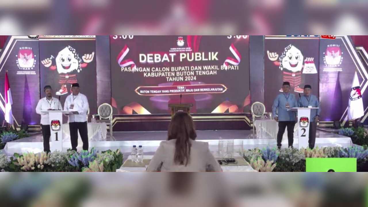 Debat Perdana Calon Bupati dan Wakil Bupati Buton Tengah, Ini Visi Misi Pasangan Calon