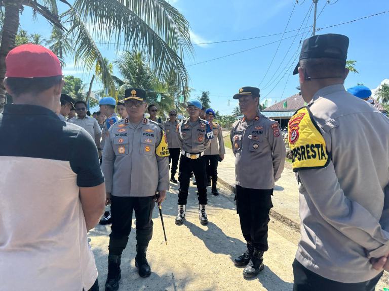Kapolda Sulawesi Tenggara Pastikan Pengamanan TPS di Konawe Kepulauan Berjalan Baik