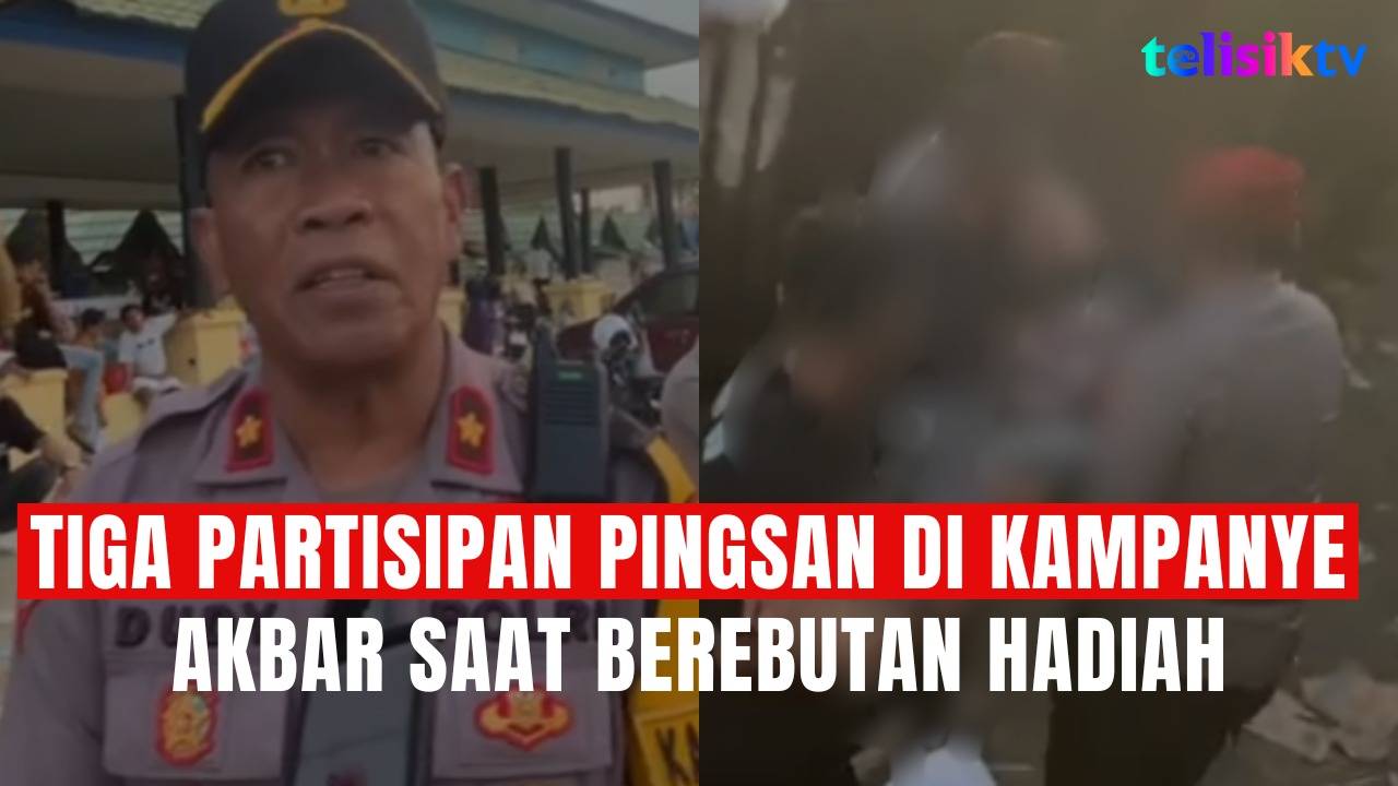 TELISIKTV: Tiga Partisipan Pingsan di Kampanye Akbar Saat Berebutan Hadiah