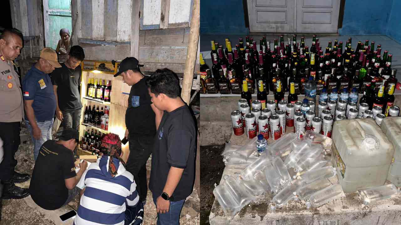 Polisi Sita Ratusan Liter Miras Berbagai Merek di Buton Tengah