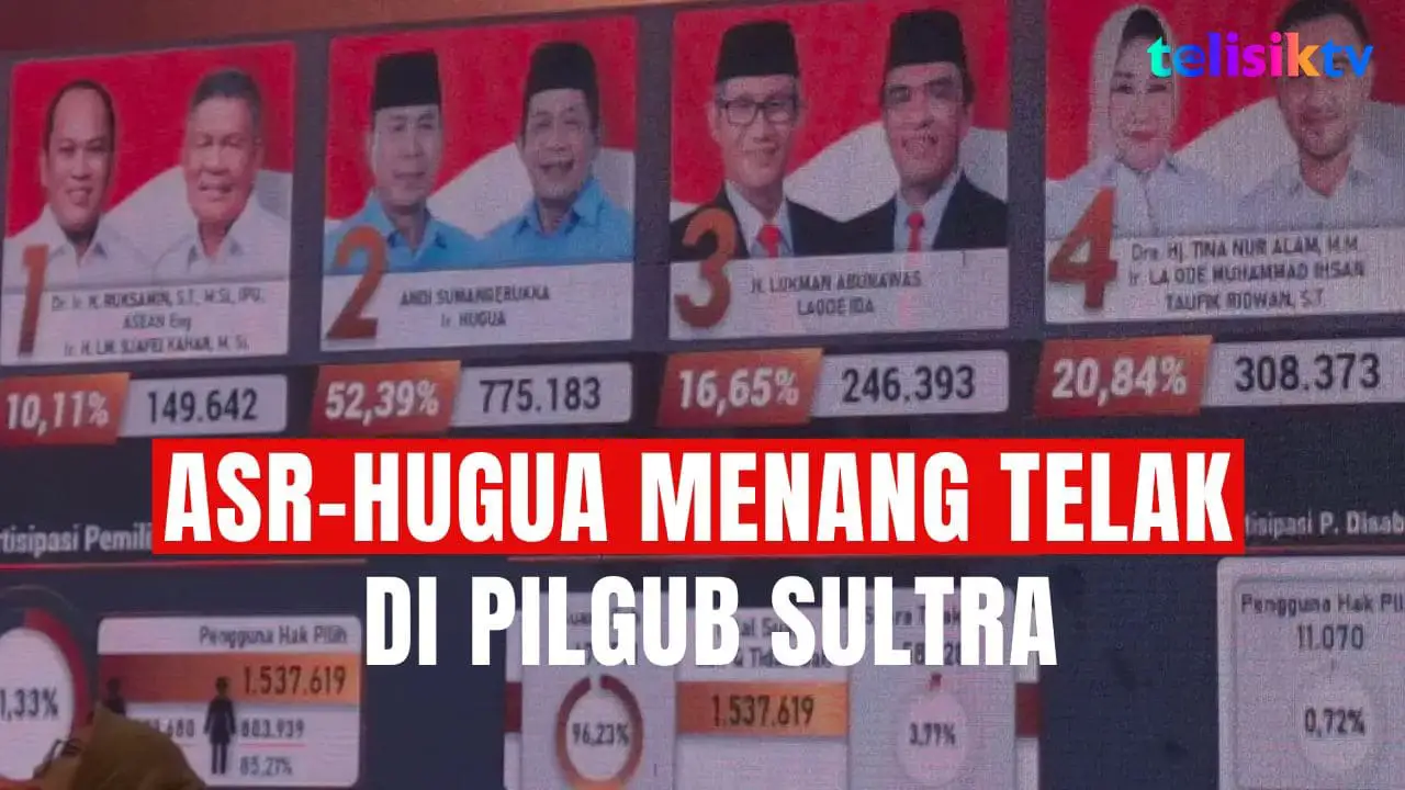 TELISIKTV: ASR-Hugua Menang Telak di Pilgub Sultra