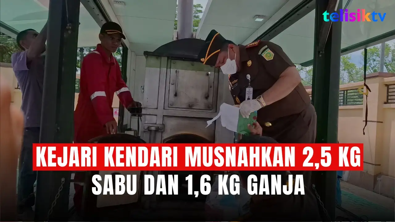 TELISIKTV: Kejari Kendari Musnahkan 2,5 Kg Sabu dan 1,6 Kg Ganja