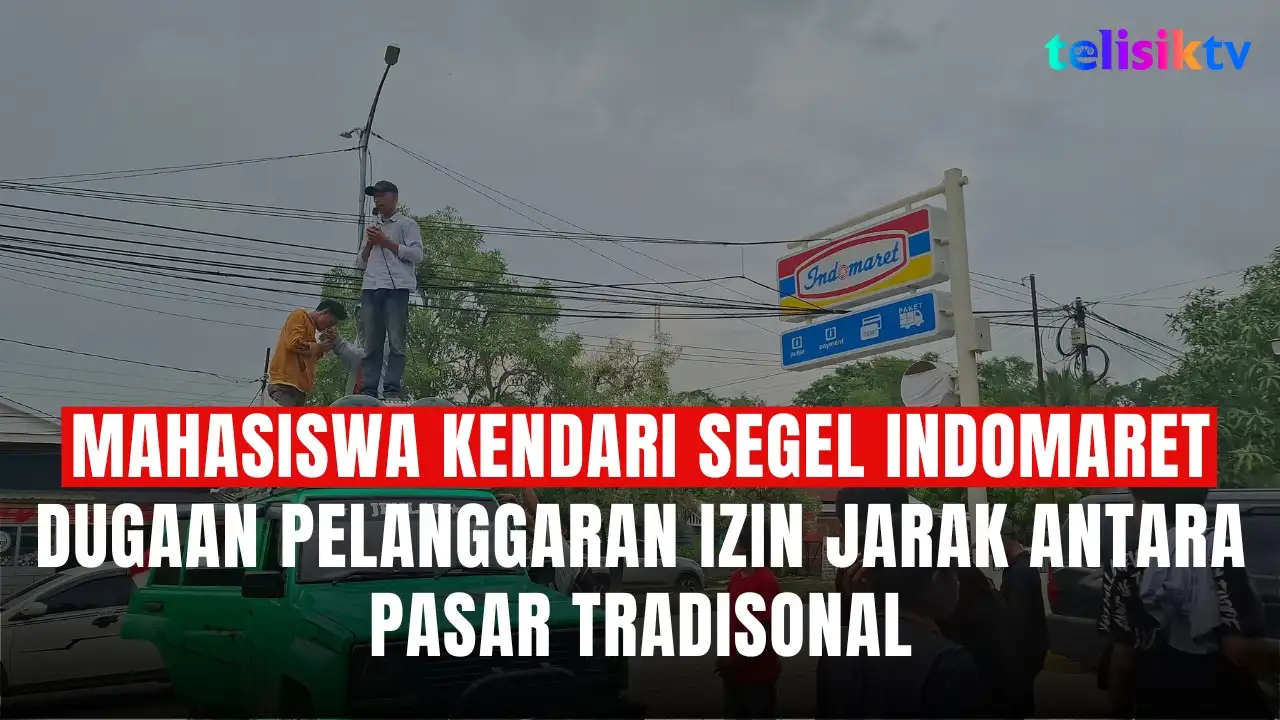 TELISIKTV: Mahasiswa Kendari Segel Dua Indomaret, DPRD Siapkan Rekomendasi Pencabutan Izin