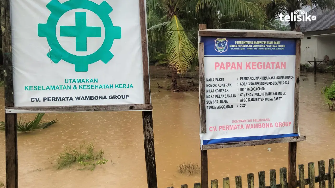 Warga Muna Barat Keluhkan Drainase Tak Sesuai Spesifikasi, Akibatkan Rumah Genangan Air