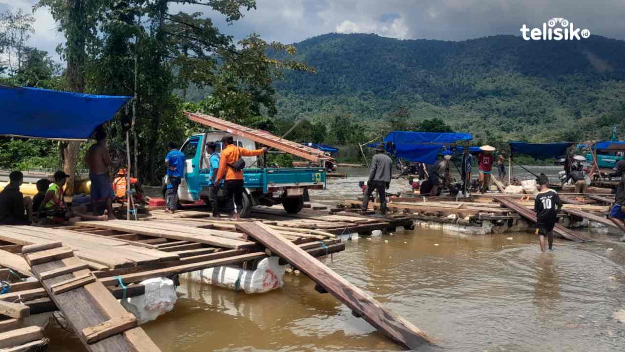 Air Sungai Linomoiyo Banjiri Desa Sambandete Konawe Utara, Belum Bisa Dilintasi Motor dan Mobil