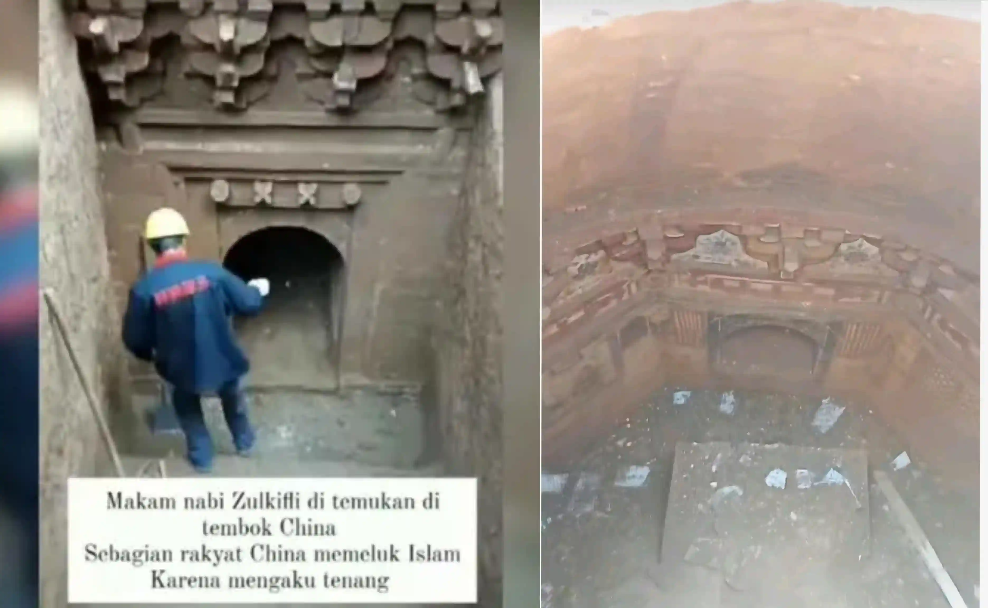 Viral, Makam Nabi Zulkifli Ditemukan di Reruntuhan Tembok China
