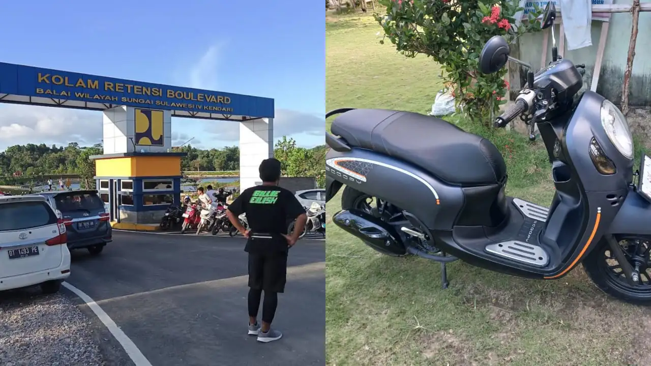 Asik Jogging di Kolam Retensi Boulevar Kendari, Motor Pemuda Ini Hilang di Parkiran
