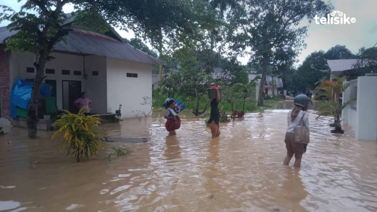 Luapan Sungai Wanggu Rendam Permukiman di Kendari, Warga Mulai Mengungsi Mandiri