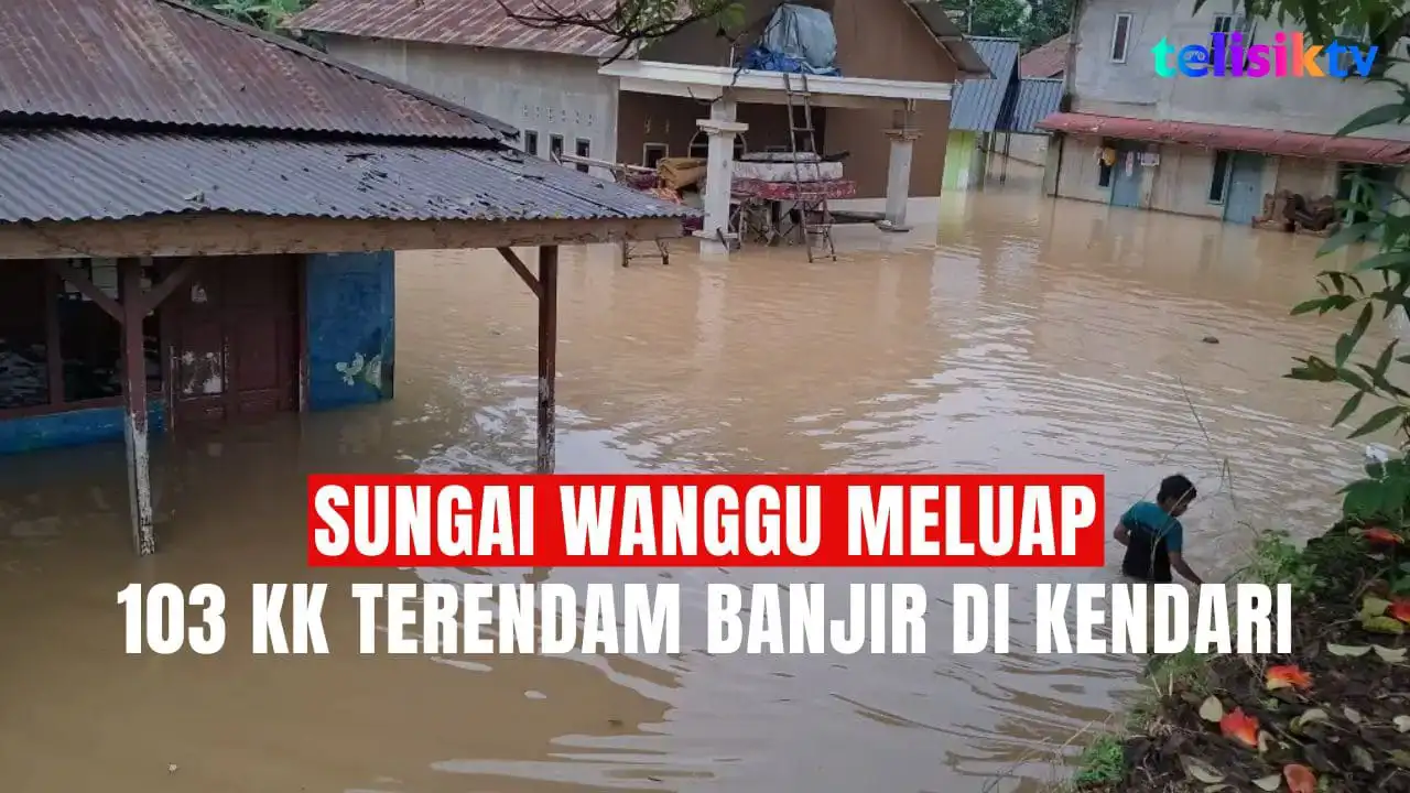 TELISIKTV: Sungai Wanggu Meluap, 103 KK Terendam Banjir di Kendari