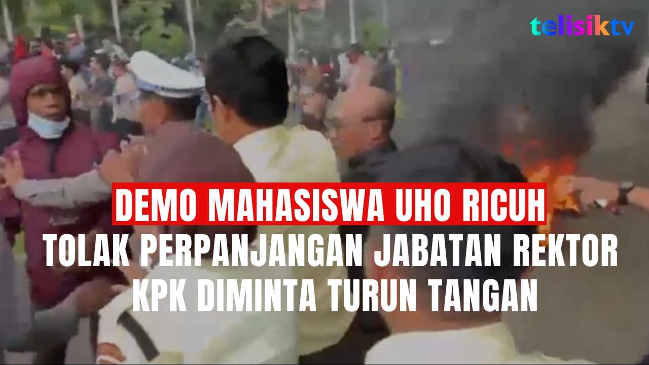 TELISIKTV: 8 Tuntutan Mahasiswa, Tolak Perpanjangan Jabatan Rektor UHO Zamrun dan KPK Diminta Turun Tangan