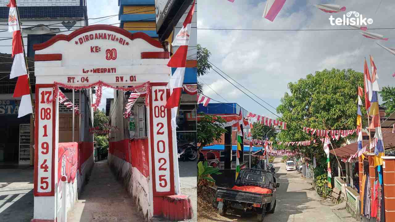 Dari Cat Merah Putih sampai Bendera Mini, Warga Kendari Totalitas Bikin Lingkungan Makin Kece Jelang 17-an