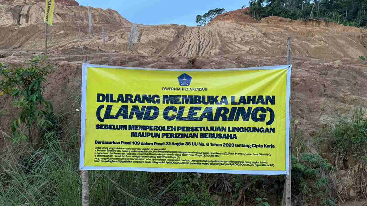 DLHK Kendari Hentikan Pembukaan Lahan Ilegal oleh Perusahaan Misterius dan Siapkan Denda Meteriil