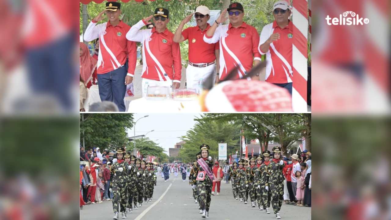 Ribuan Warga Padati Kota Lasusua Kolaka Utara Menyaksikan dan Mengikuti Lomba Gerak Jalan Indah