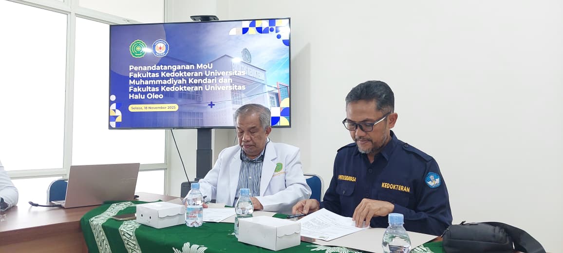 FKIK UM Kendari dan FK UHO Teken MoU Penguatan Kolaborasi Pendidikan Kedokteran di Sulawesi Tenggara