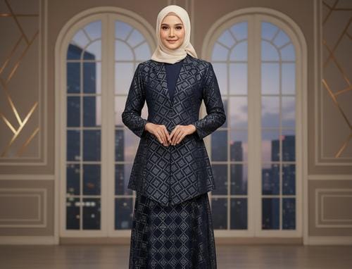Gamis Blazer Brokat jadi Tren Fashion Muslimah 2025, Elegan, Modern dan Fleksibel untuk Segala Acara