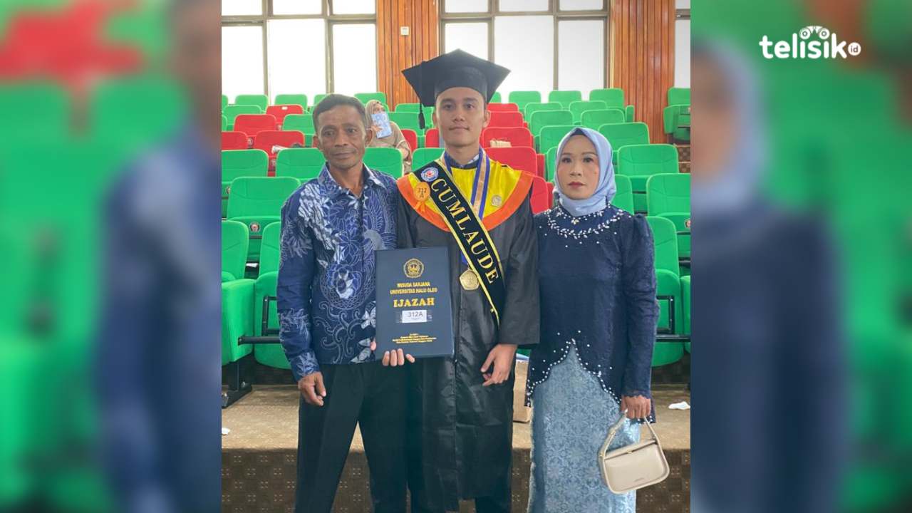 Kisah Inspiratif Hamid: Anak Kuli Batu Merah Asal Buton Wisudawan Terbaik UHO Kendari dengan IPK 3,90