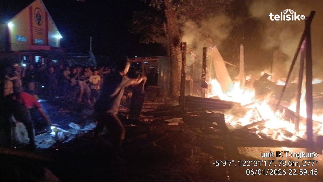 Polisi Belum Bisa Simpulkan Penyebab Kebakaran Pasar Wakuru Muna