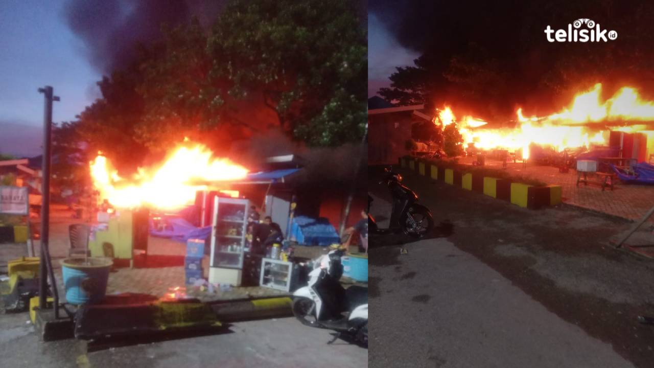 Puluhan Lapak di Pelabuhan Nusantara Raha Ludes Terbakar, Kerugian Ditaksir Ratusan Juta