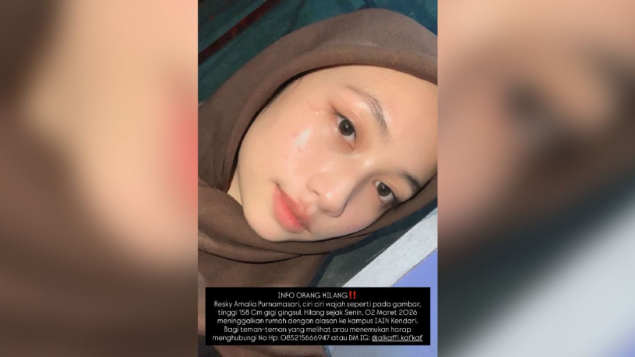 Mahasiswi IAIN Kendari Hilang Setelah Izin ke Kampus
