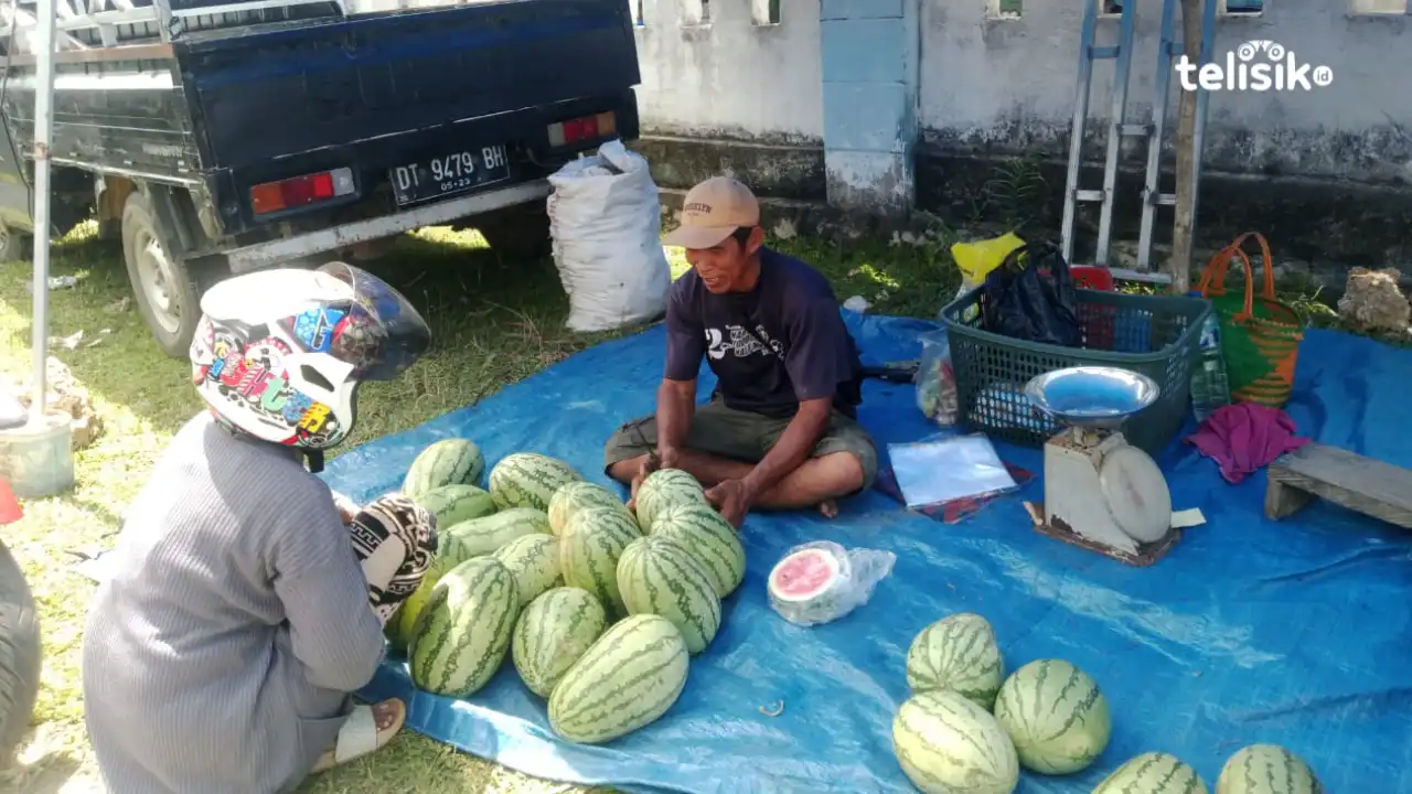 Pedagang Semangka di Muna Barat Meraup Keuntungan di Bulan Ramadan