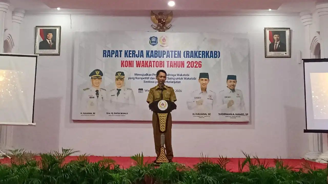 Haliana Dorong Prestasi Olahraga Berdaya Saing pada Rakerkab KONI Wakatobi