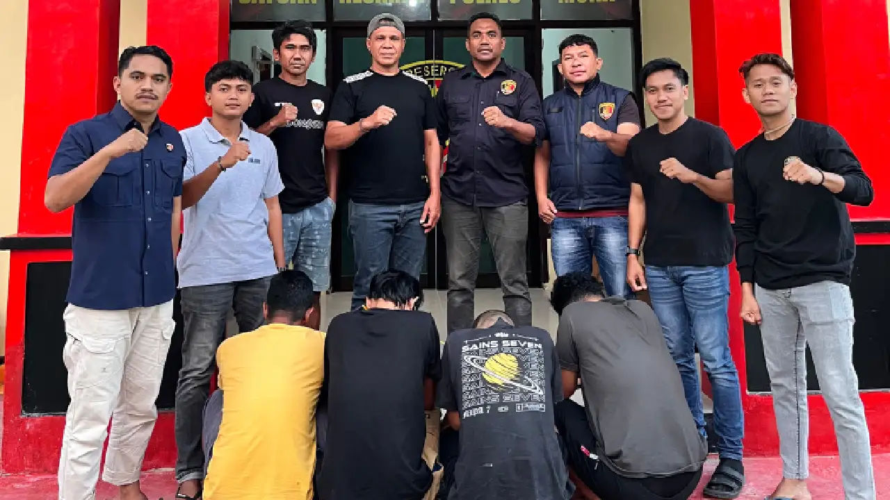 Buser Bharakati Polres Muna Ringkus Pencuri Onderdil Alat Berat Dinas PUPR