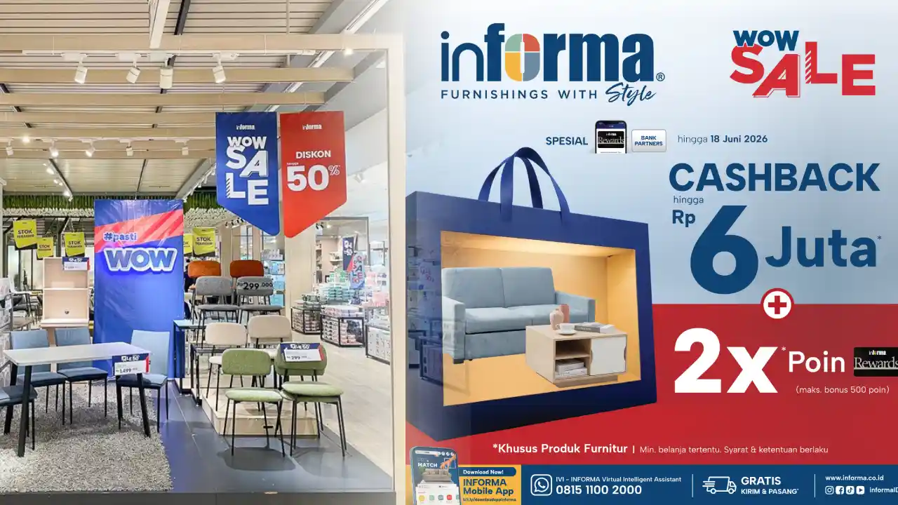 Informa Kendari Tebar Cashback hingga Rp 6 Juta dan Double Point Rewards