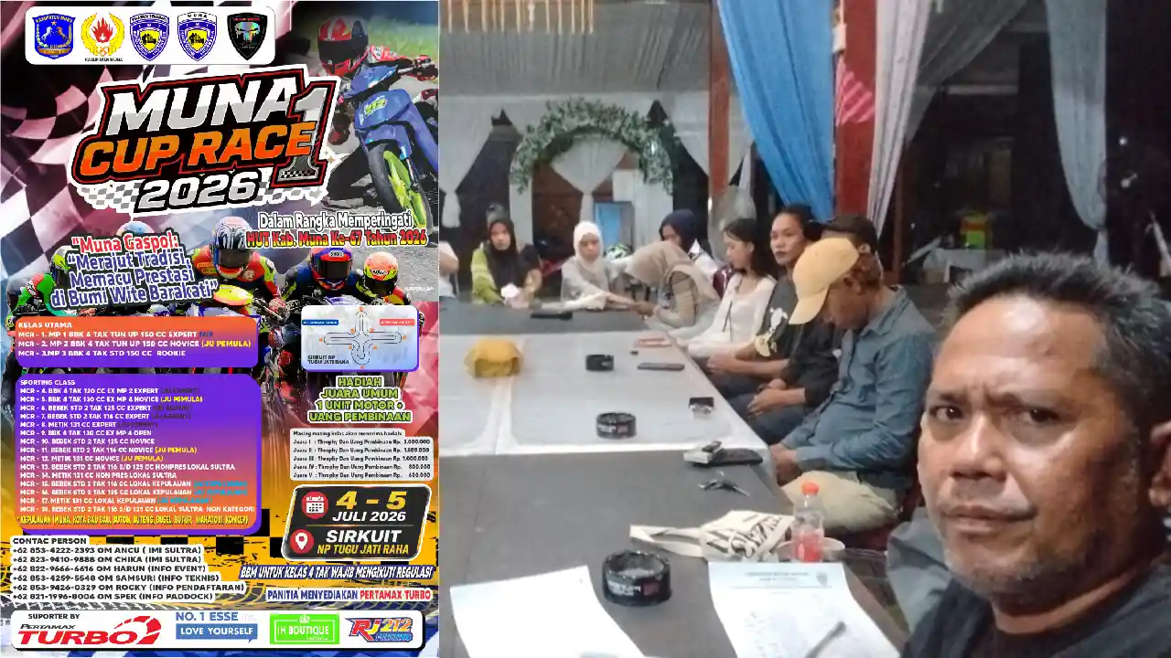 Kejuaraan Road Race Siap Meriahkan HUT ke-67 Muna, Hadiah Utama Sepeda Motor