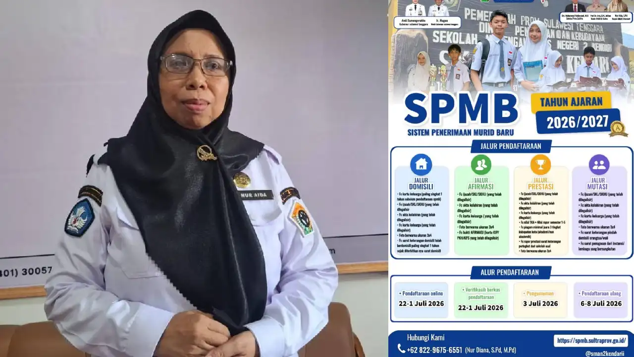 SMAN 2 Kendari Buka Penerimaan Murid Baru, Ini Jalur dan Syarat Pendaftarannya