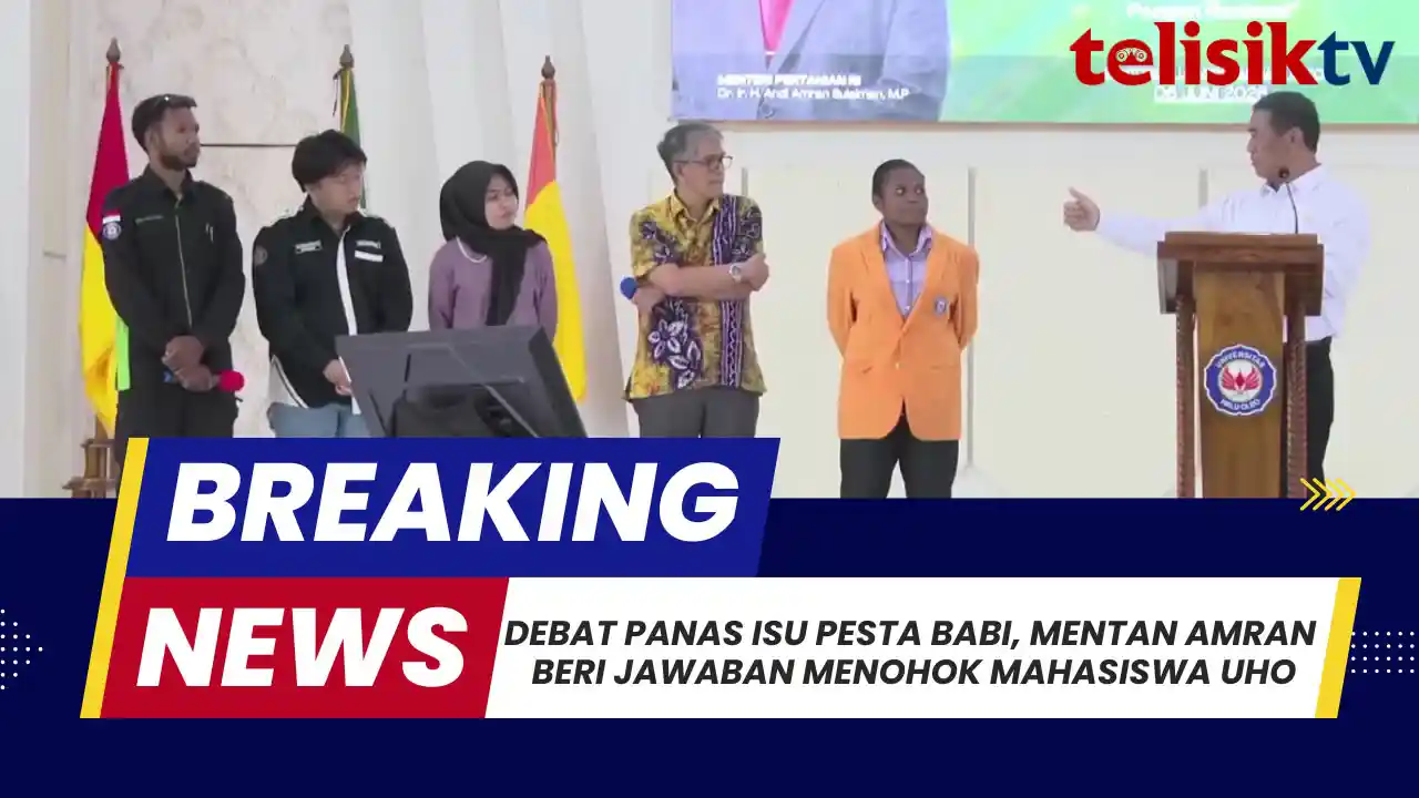 TELISIKTV: Debat Panas Isu Pesta Babi, Mentan Amran Beri Jawaban Menohok Mahasiswa UHO