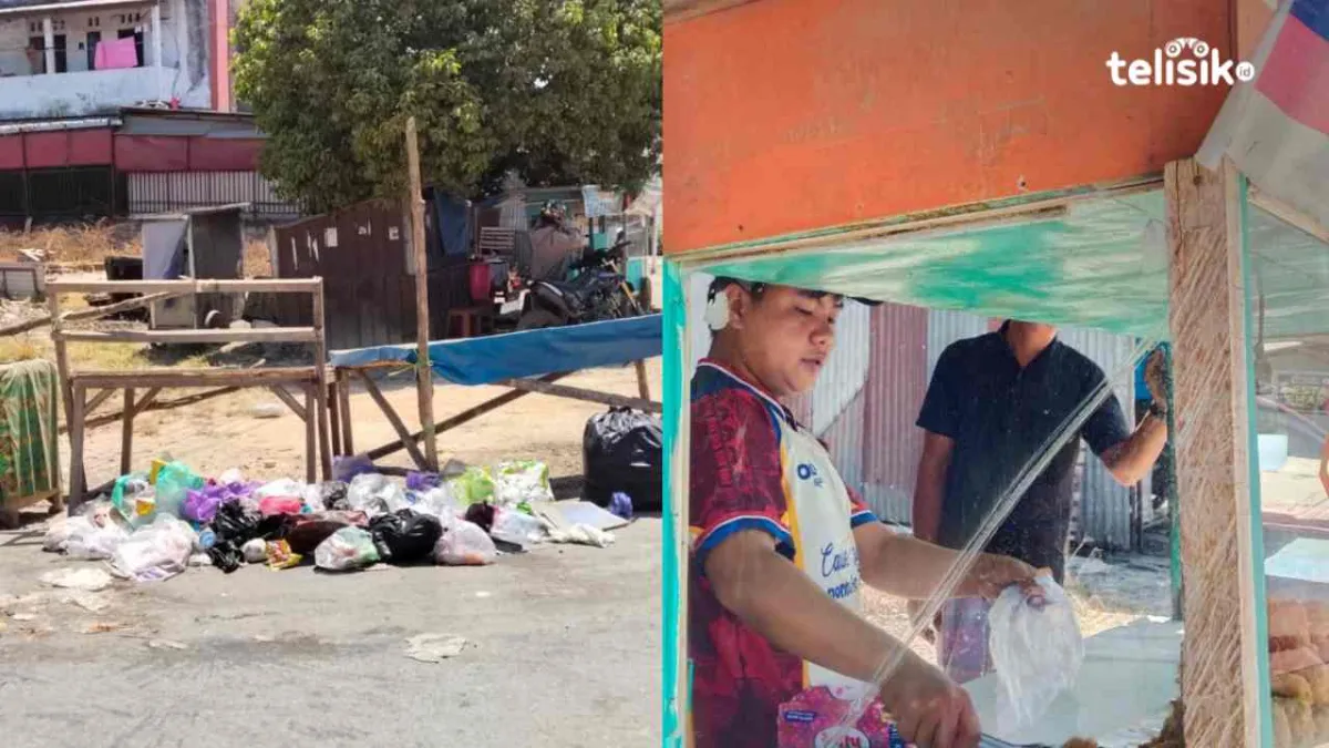 Menumpuk Lebih Sebulan di THR Kendari, Pedagang Inisiatif Patungan Rp 50.000 Angkut Sampah Liar