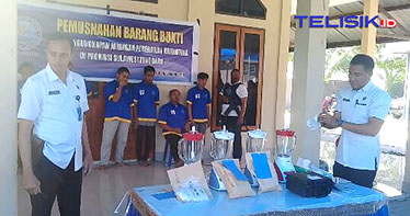 BNNP Sultra memusnahkan narkotika jenis sabu, Rabu (6/11/2019).