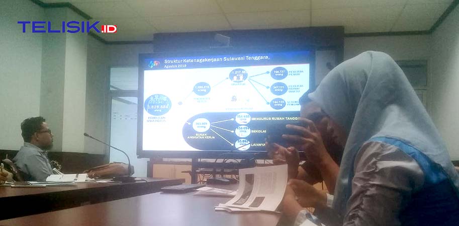BPS Rilis presentase ketenagakerjaan di Sultra  Foto: Ibnu Sina Ali Hakim/Telisik