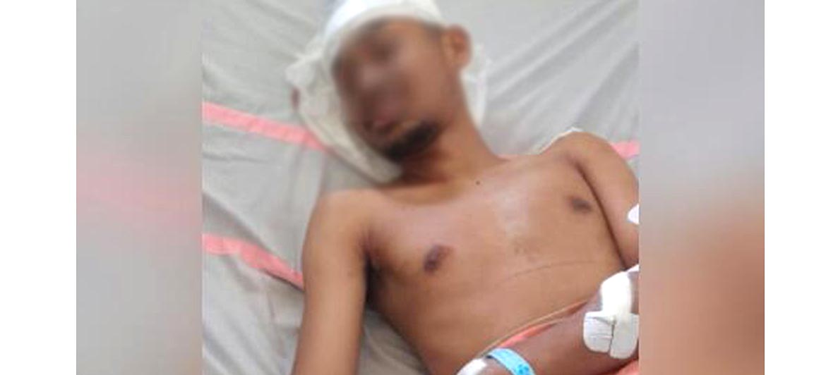 Kondisi Korban Saat mendapatkan perawatan intensif di rumah sakit. Foto: Istimewa